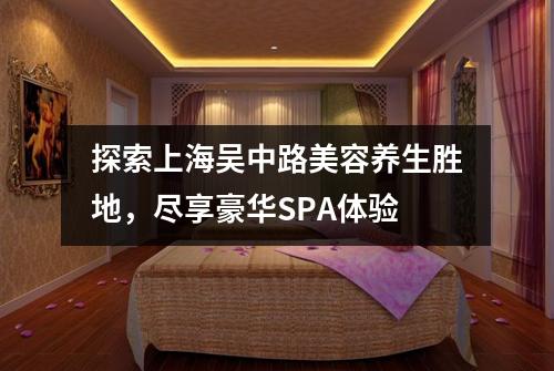探索上海吴中路美容养生胜地，尽享豪华SPA体验
