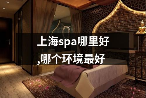 上海spa哪里好,哪个环境最好