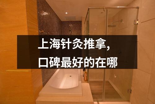 上海针灸推拿,口碑最好的在哪