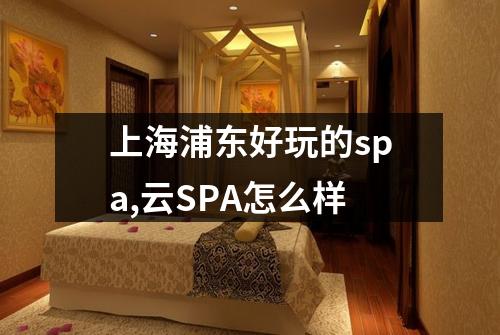 上海浦东好玩的spa,云SPA怎么样