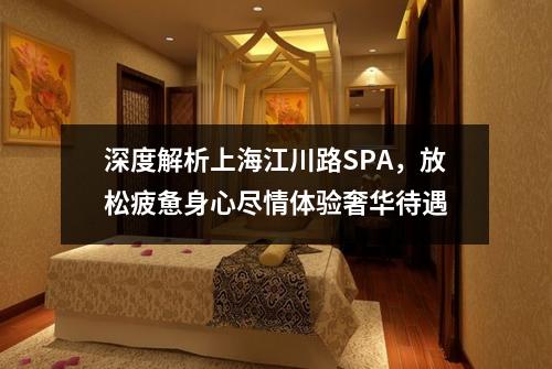 深度解析上海江川路SPA，放松疲惫身心尽情体验奢华待遇