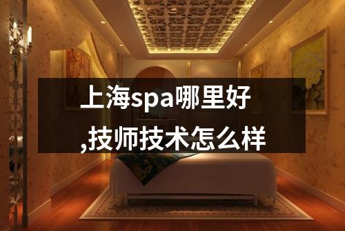 上海spa哪里好,技师技术怎么样
