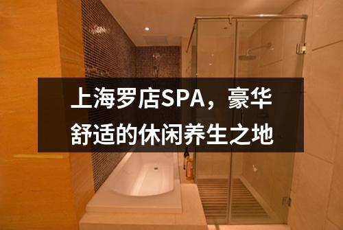 上海罗店SPA，豪华舒适的休闲养生之地