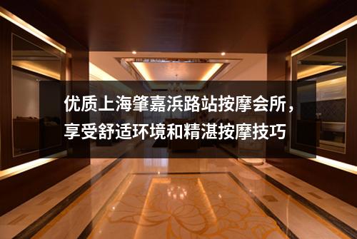 优质上海肇嘉浜路站按摩会所，享受舒适环境和精湛按摩技巧