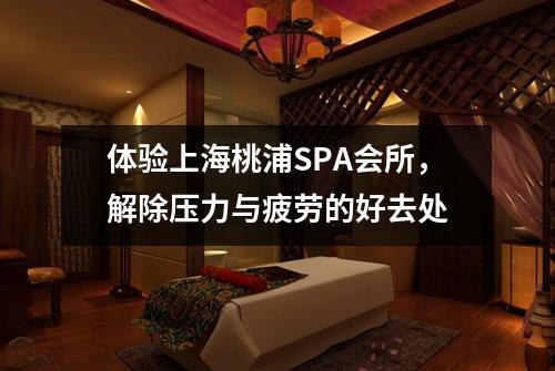体验上海桃浦SPA会所，解除压力与疲劳的好去处