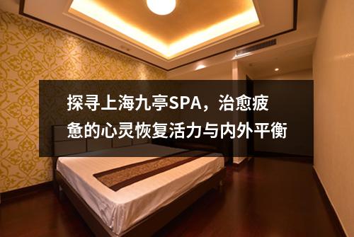 探寻上海九亭SPA，治愈疲惫的心灵恢复活力与内外平衡