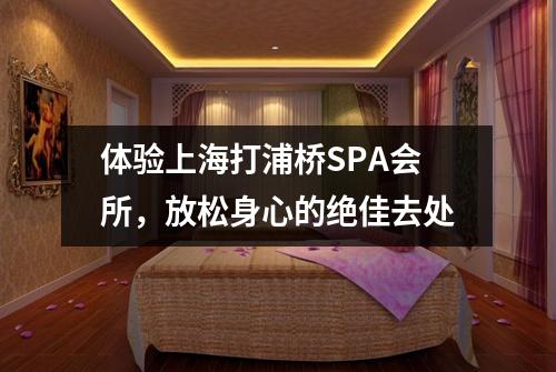 体验上海打浦桥SPA会所，放松身心的绝佳去处