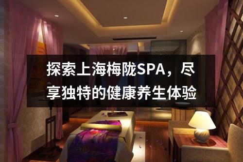 探索上海梅陇SPA，尽享独特的健康养生体验