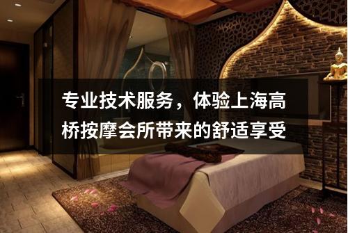 专业技术服务，体验上海高桥按摩会所带来的舒适享受