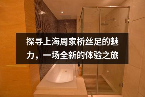 探寻上海周家桥丝足的魅力，一场全新的体验之旅