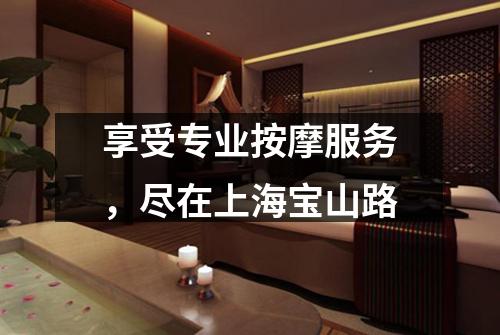 享受专业按摩服务，尽在上海宝山路