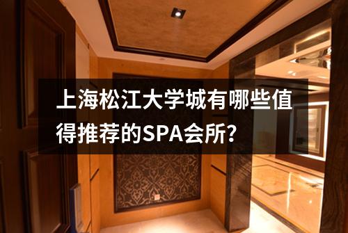 上海松江大学城有哪些值得推荐的SPA会所？