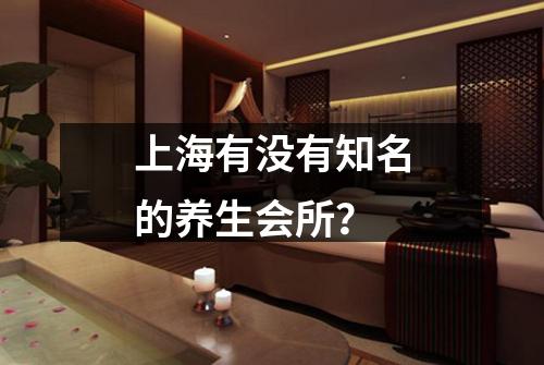 上海有没有知名的养生会所？