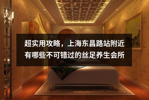 超实用攻略，上海东昌路站附近有哪些不可错过的丝足养生会所