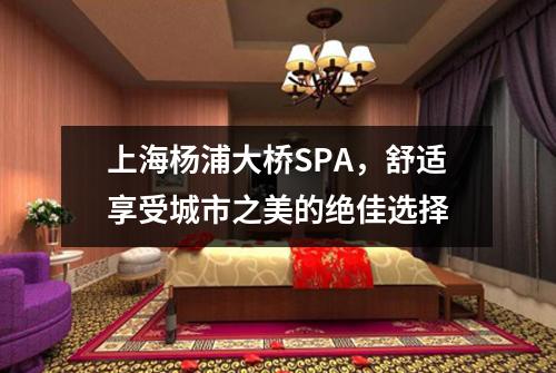 上海杨浦大桥SPA，舒适享受城市之美的绝佳选择