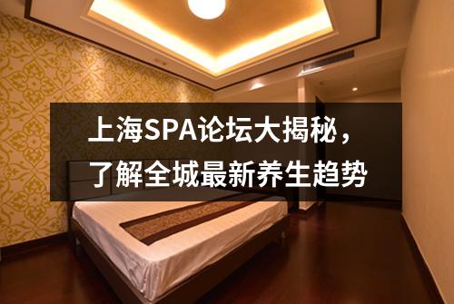 上海SPA论坛大揭秘，了解全城最新养生趋势