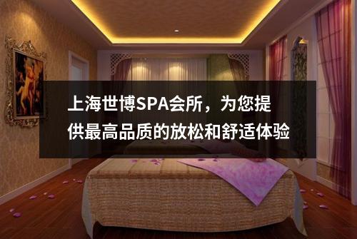 上海世博SPA会所，为您提供最高品质的放松和舒适体验