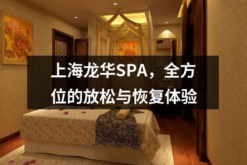 上海龙华SPA，全方位的放松与恢复体验