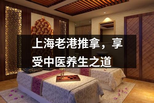 上海老港推拿，享受中医养生之道