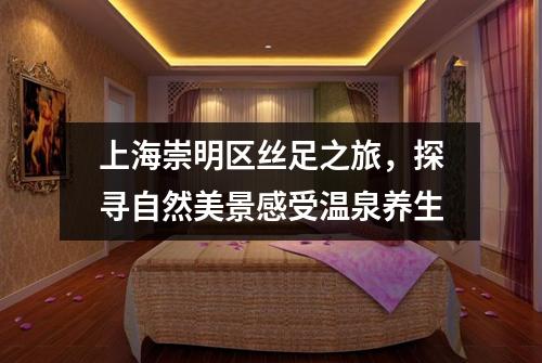 上海崇明区丝足之旅，探寻自然美景感受温泉养生