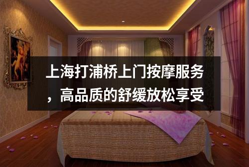 上海打浦桥上门按摩服务，高品质的舒缓放松享受