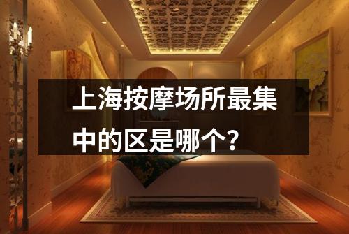 上海按摩场所最集中的区是哪个？