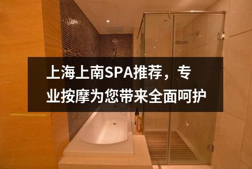 上海上南SPA推荐，专业按摩为您带来全面呵护