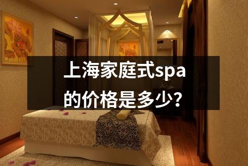上海家庭式spa的价格是多少？