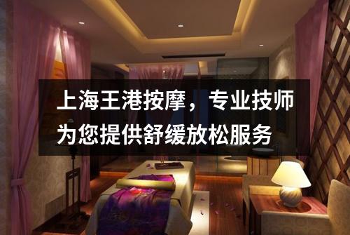 上海王港按摩，专业技师为您提供舒缓放松服务