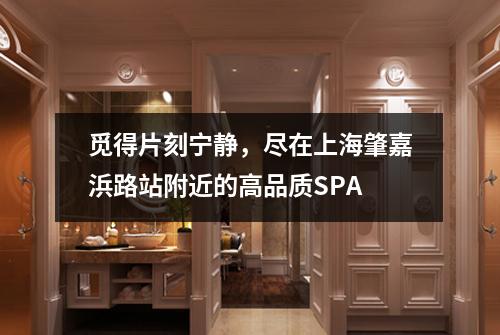 觅得片刻宁静，尽在上海肇嘉浜路站附近的高品质SPA