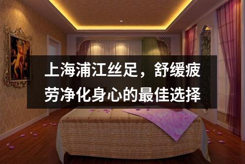 上海浦江丝足，舒缓疲劳净化身心的最佳选择