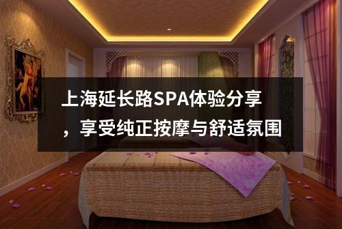 上海延长路SPA体验分享，享受纯正按摩与舒适氛围