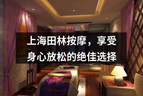 上海田林按摩，享受身心放松的绝佳选择