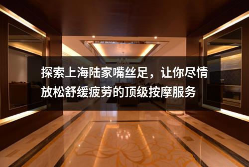 探索上海陆家嘴丝足，让你尽情放松舒缓疲劳的顶级按摩服务