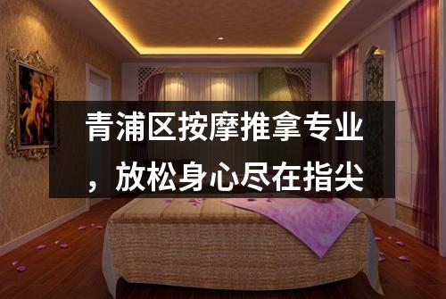 青浦区按摩推拿专业，放松身心尽在指尖