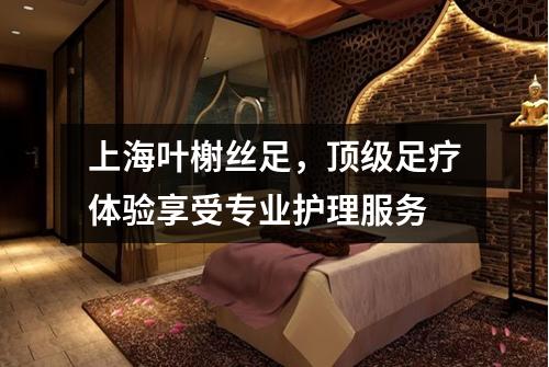 上海叶榭丝足，顶级足疗体验享受专业护理服务