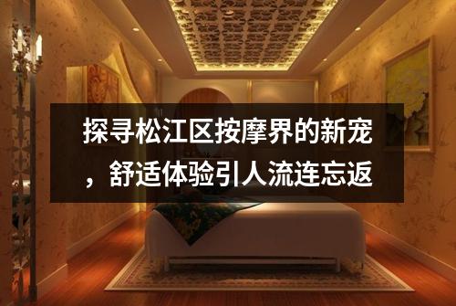 探寻松江区按摩界的新宠，舒适体验引人流连忘返