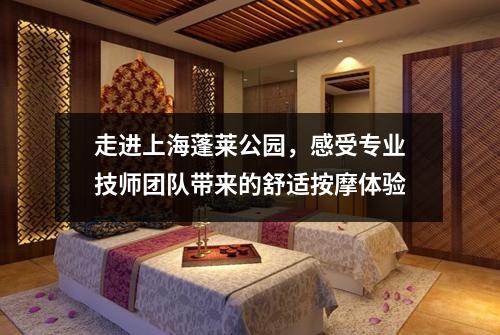 走进上海蓬莱公园，感受专业技师团队带来的舒适按摩体验