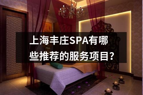 上海丰庄SPA有哪些推荐的服务项目？