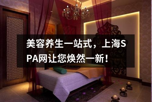 美容养生一站式，上海SPA网让您焕然一新！