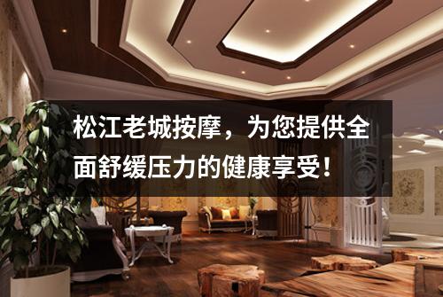 松江老城按摩，为您提供全面舒缓压力的健康享受！