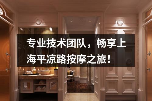 专业技术团队，畅享上海平凉路按摩之旅！