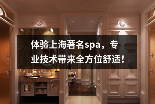 体验上海著名spa，专业技术带来全方位舒适！