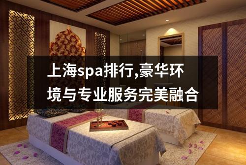 上海spa排行,豪华环境与专业服务完美融合