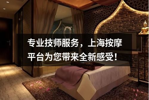 专业技师服务，上海按摩平台为您带来全新感受！
