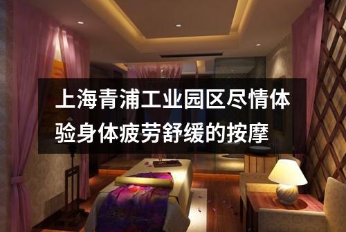 上海青浦工业园区尽情体验身体疲劳舒缓的按摩