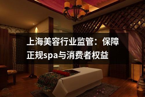 上海美容行业监管：保障正规spa与消费者权益