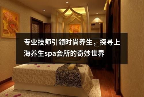 专业技师引领时尚养生，探寻上海养生spa会所的奇妙世界