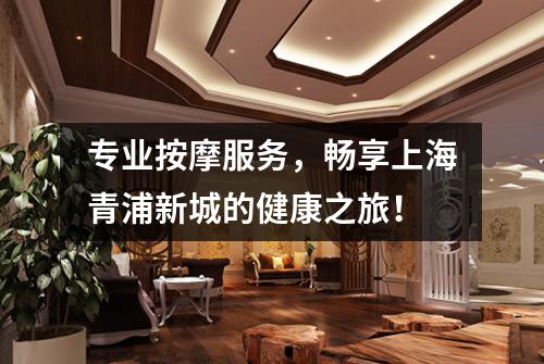 专业按摩服务，畅享上海青浦新城的健康之旅！
