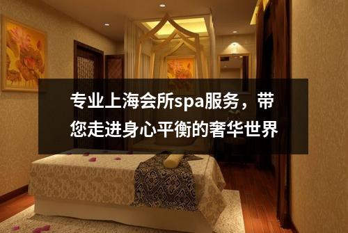 专业上海会所spa服务，带您走进身心平衡的奢华世界